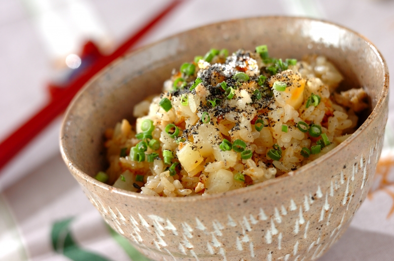 大根の鶏だし炊き込みご飯