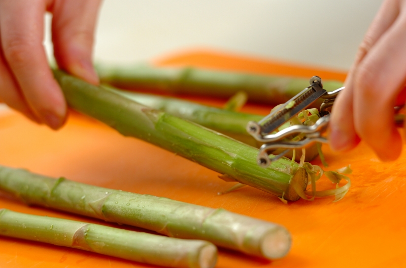 中華風素麺チャンプルーの下準備1