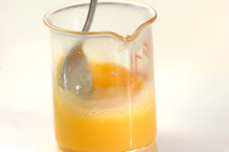 コーンのカレー風味かき揚げの下準備1