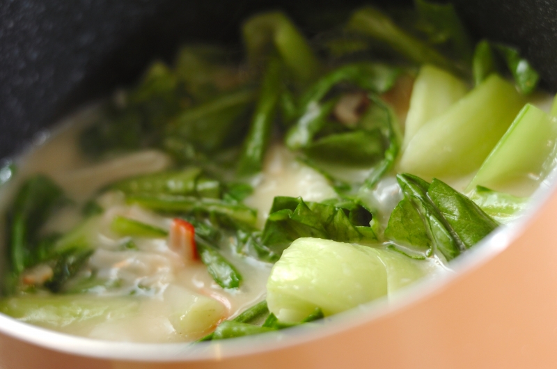 とろとろクリーミー！簡単チンゲンサイのクリーム煮 by 山下 和美さんの作り方2