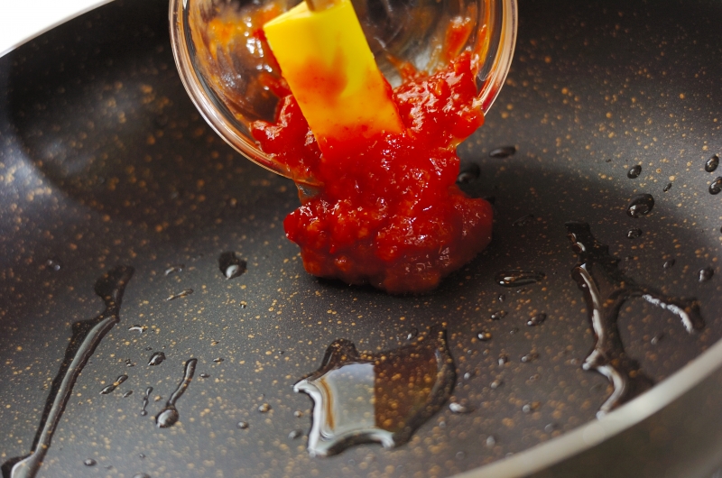 厚揚げのチリソースの作り方1