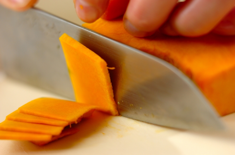 カボチャのポタージュの下準備1