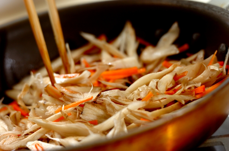 ゴボウのきんぴらの作り方1