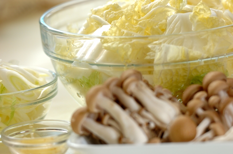 豚しゃぶと白菜の蒸し煮の下準備2