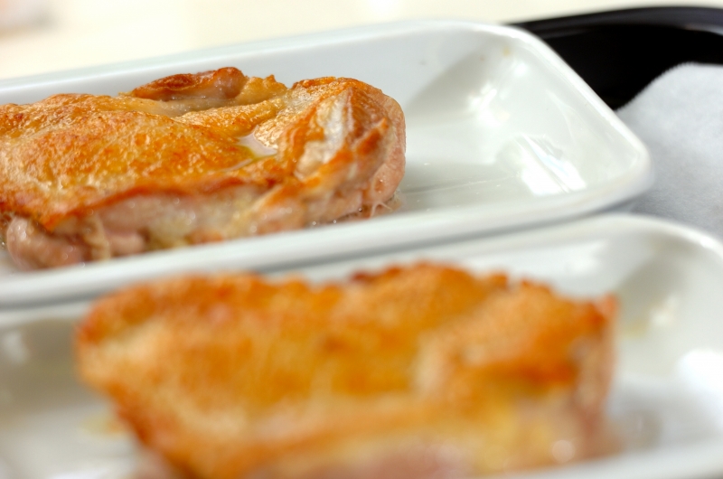 鶏肉のグリル野菜の蒸し煮添えの作り方2