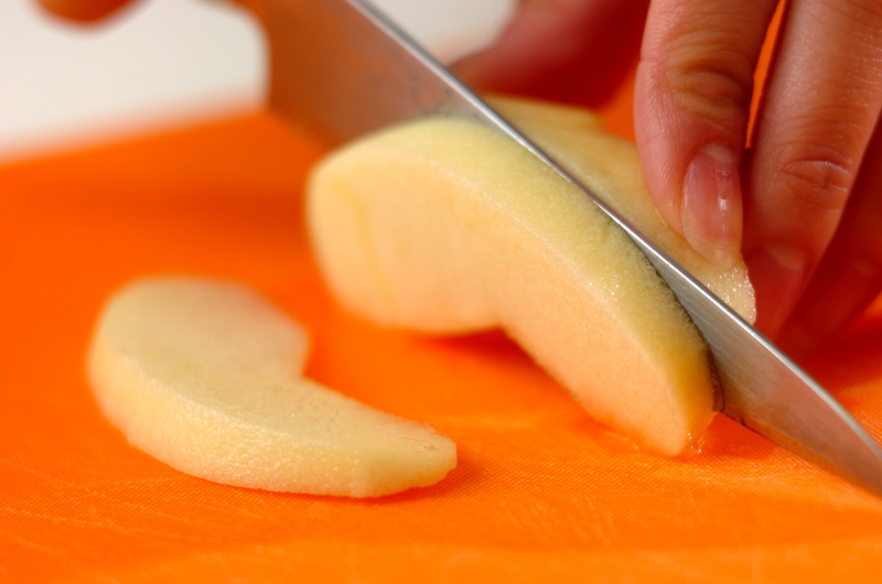 ホットアップルとバニラアイスの作り方1