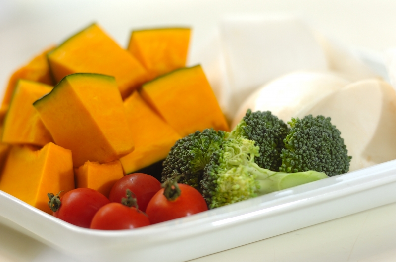 彩り蒸し野菜の下準備1