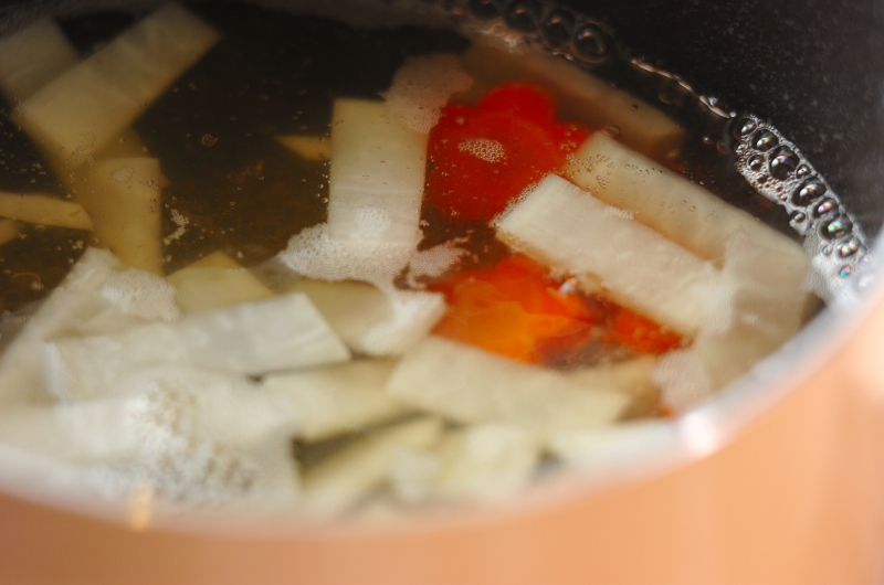 白みそのお雑煮の作り方1