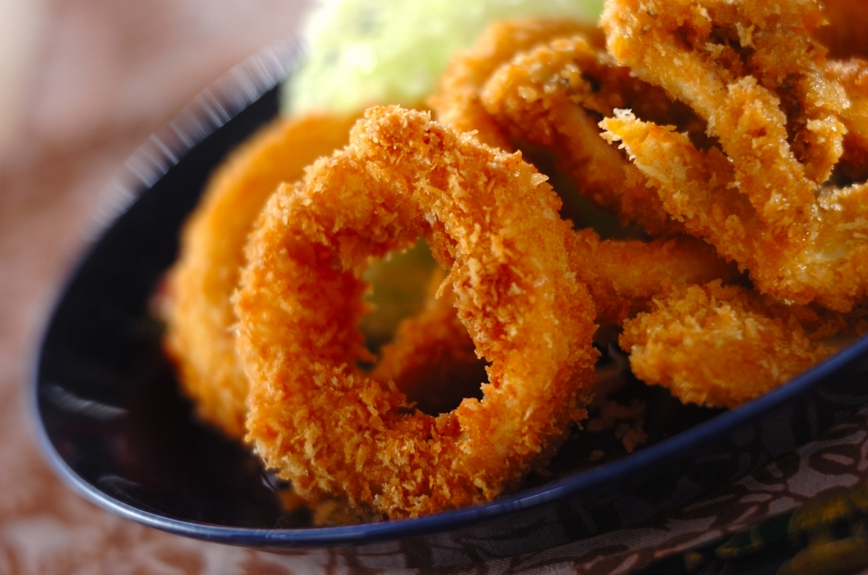 カレー味のイカリングフライ