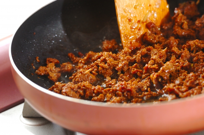 中華風そぼろ丼の作り方1