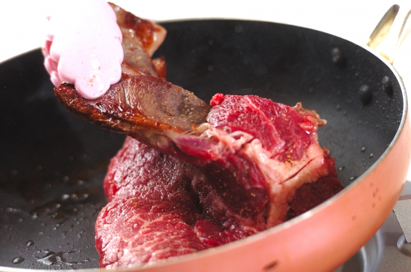 キノコソースがけステーキの作り方1