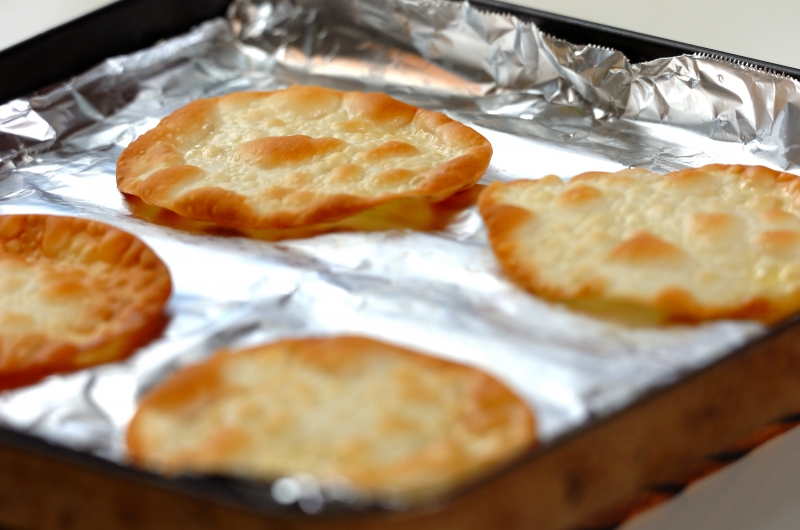 カマンベールのハチミツがけの下準備1