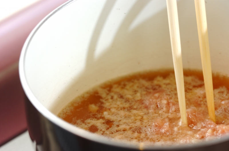 カボチャのそぼろあんかけの作り方1