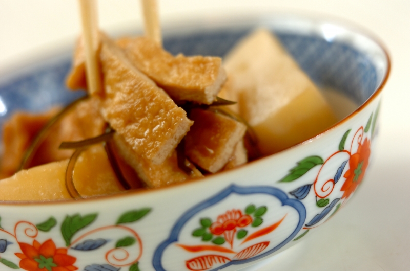 カブと油揚げと昆布の煮物の作り方2