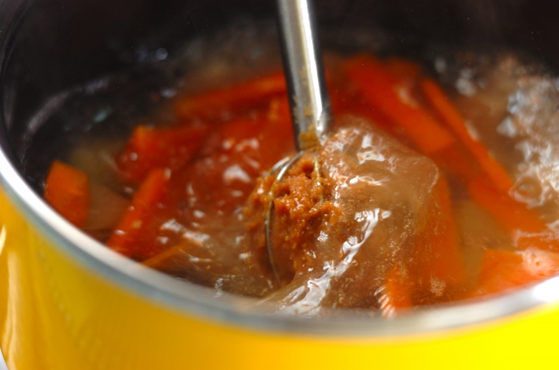 ジャガイモのみそ汁の作り方1