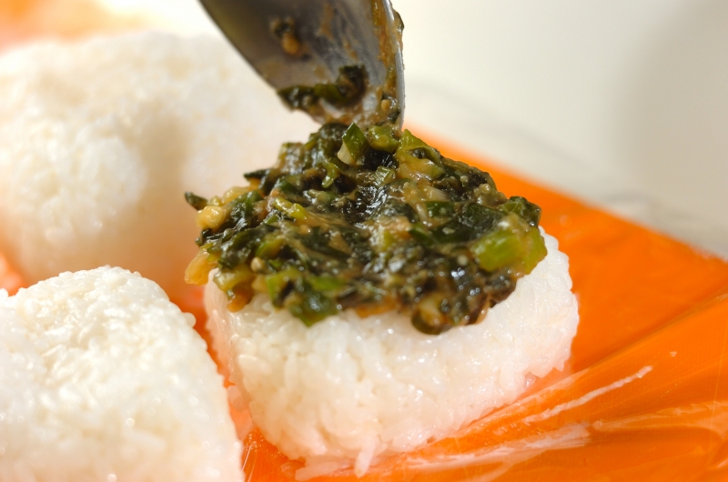 ネギみそおにぎりの作り方2