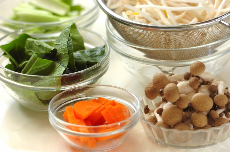 野菜炒めの下準備2