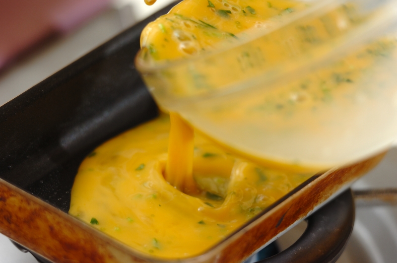 厚焼き卵の作り方1