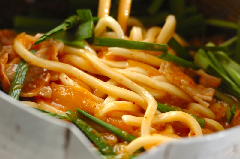 豚キムチうどんの作り方2
