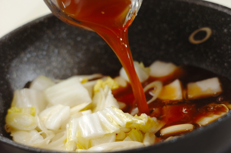 牛肉と白菜のオイスター丼の作り方2