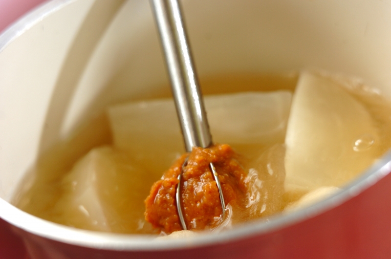 カブのみそ汁の作り方2