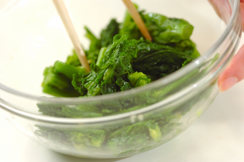 菜の花のからし和えの作り方2