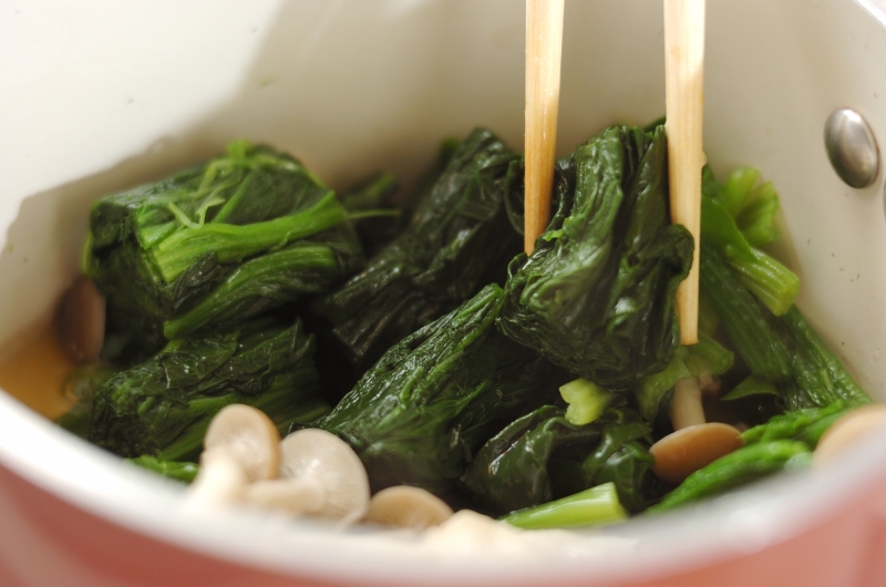 ホウレン草とシメジのだし浸しの作り方2