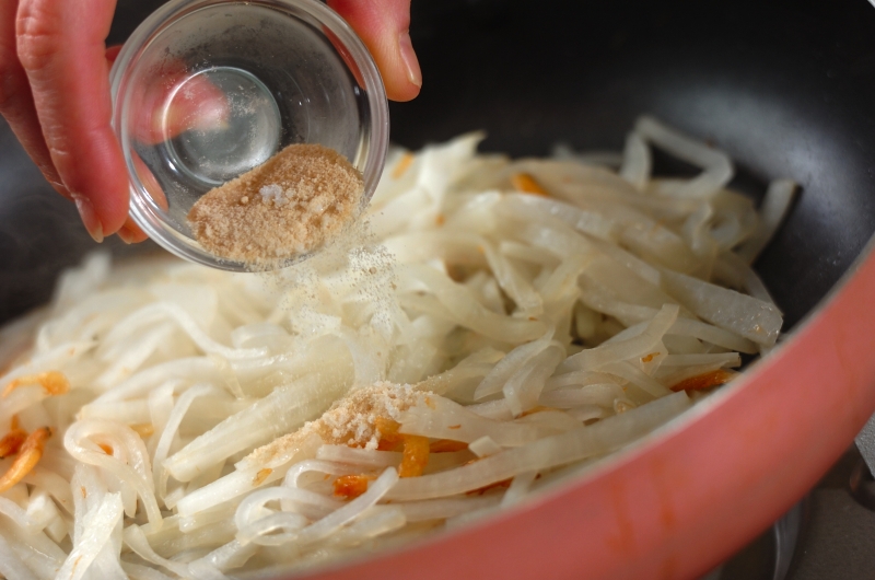 大根と桜エビの青のり炒めの作り方3