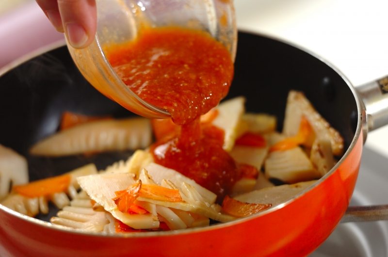 タケノコのみそ炒めの作り方2