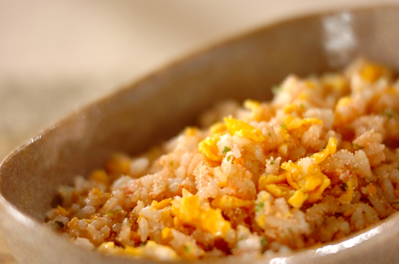 タラコと卵のチャーハン