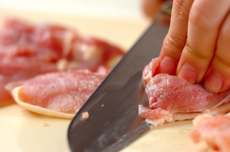 里芋と白菜のクリームシチューの下準備1