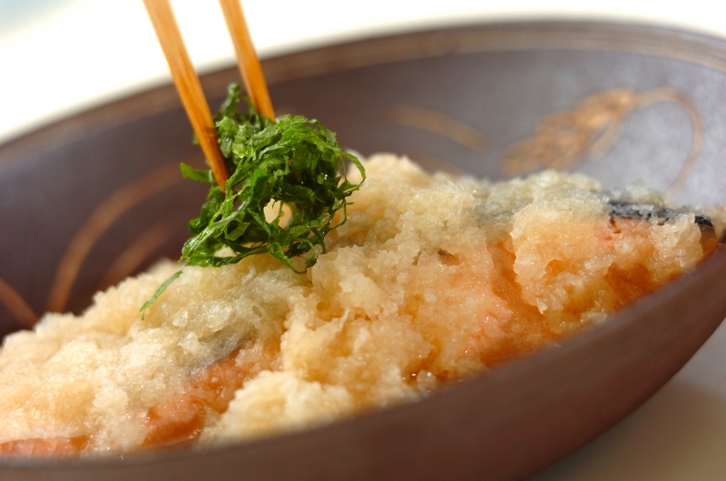 鮭と大根おろしの辛煮の作り方2