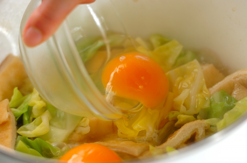 すぐできる副菜！春キャベツの卵とじの作り方2