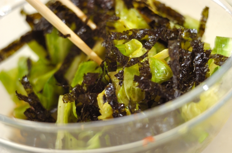 キャベツの浅漬けゴマ油風味の作り方1