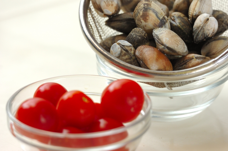 アサリのボンゴレスパゲティーの下準備1