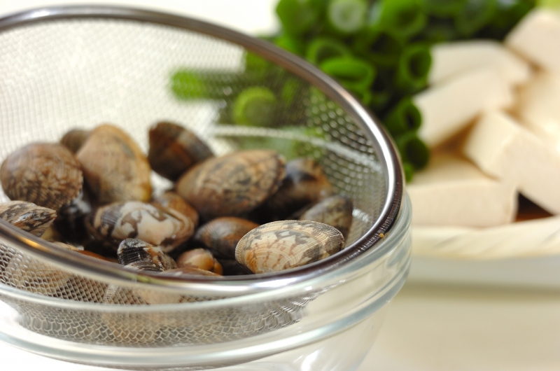 アサリのキムチチゲの下準備1