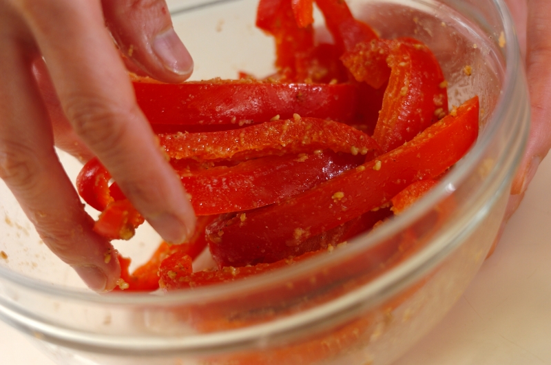 パプリカのナムルの作り方1