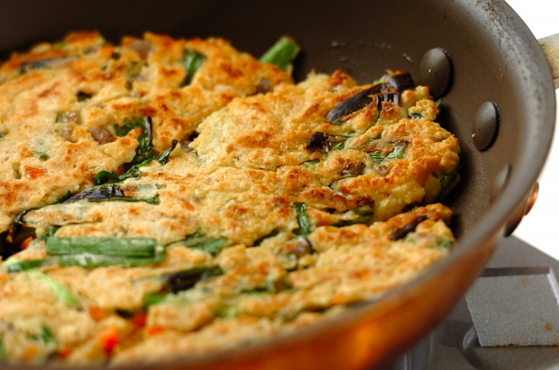 もっちりおからチヂミの作り方1