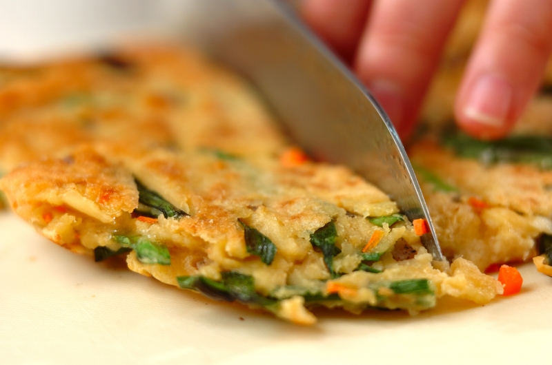 もっちりおからチヂミの作り方2