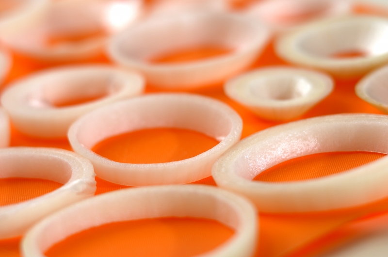 オニオンリングの下準備1