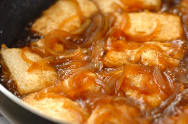 甘辛でご飯がススム！絹ごし豆腐の卵とじ丼の作り方3