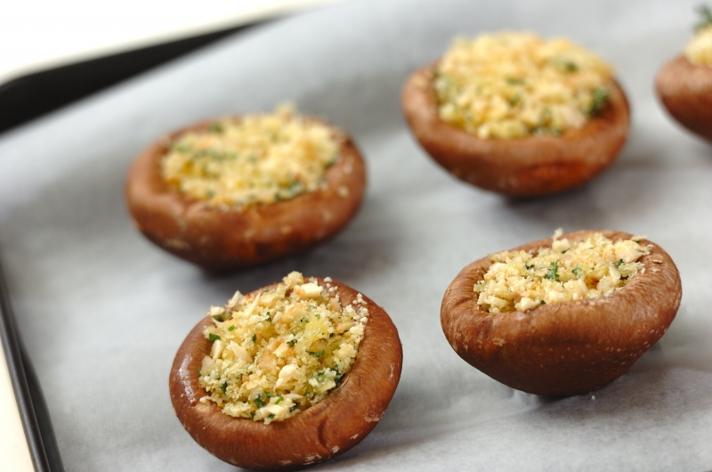 シイタケのパン粉焼きの作り方2