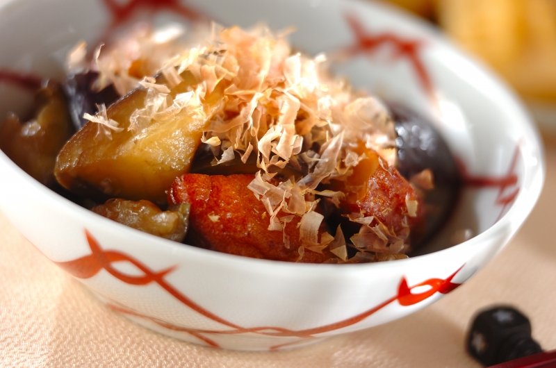 ナスとさつま揚げの煮物