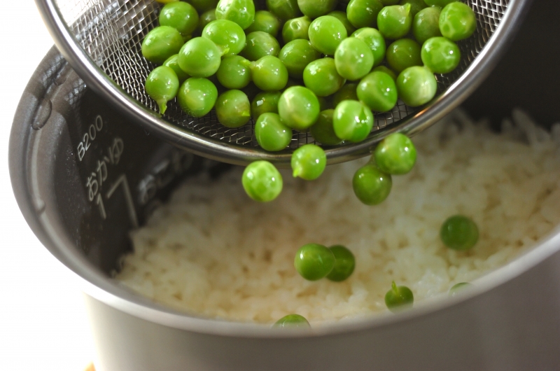 豆ごはんの作り方2