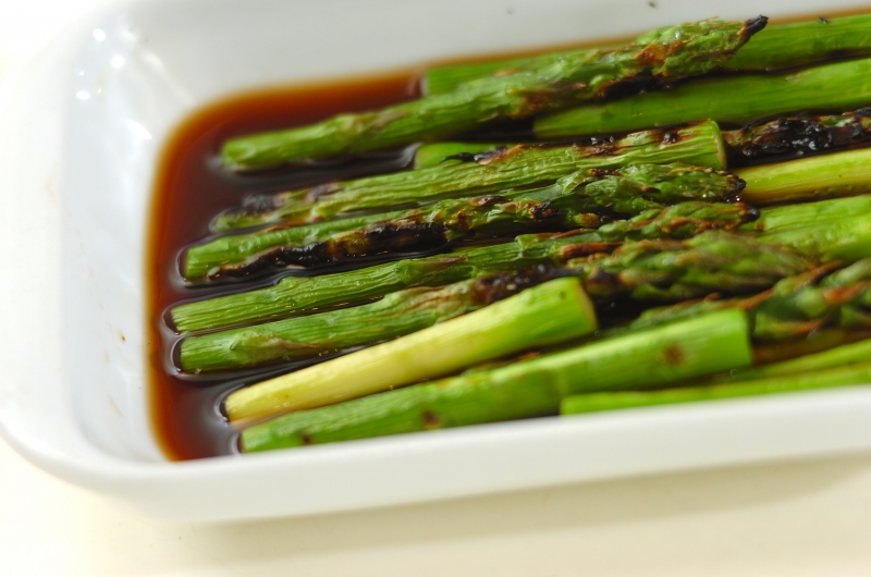 焼きアスパラのお浸しの作り方2
