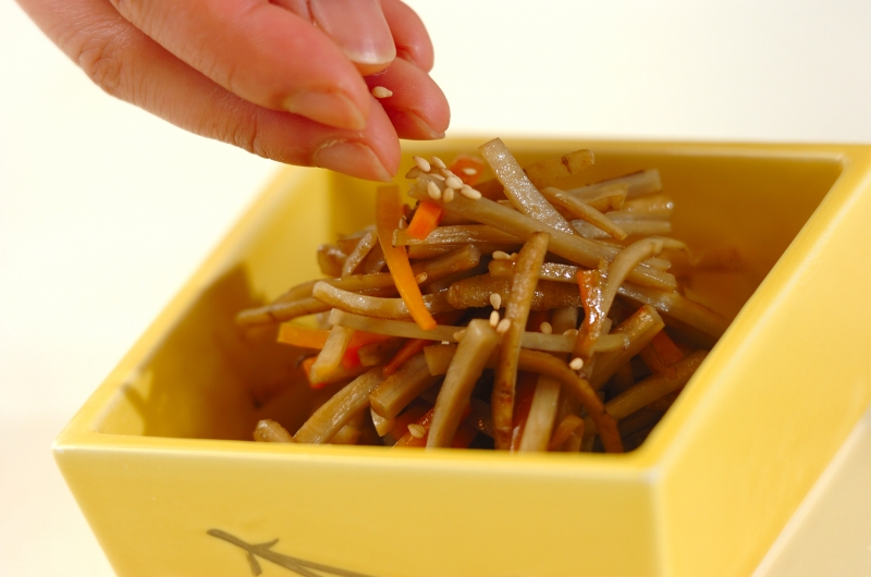 新ゴボウのきんぴらの作り方2