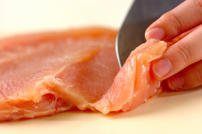 ゆで鶏のみそダレの下準備1