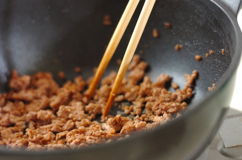 ナス入り麻婆春雨の作り方2