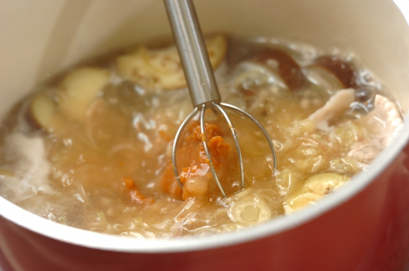 夏野菜の豚汁の作り方2