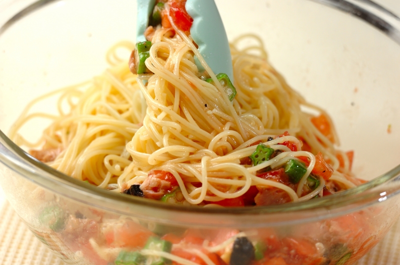 人気の冷製パスタ ツナとトマト 簡単15分で完成の作り方3